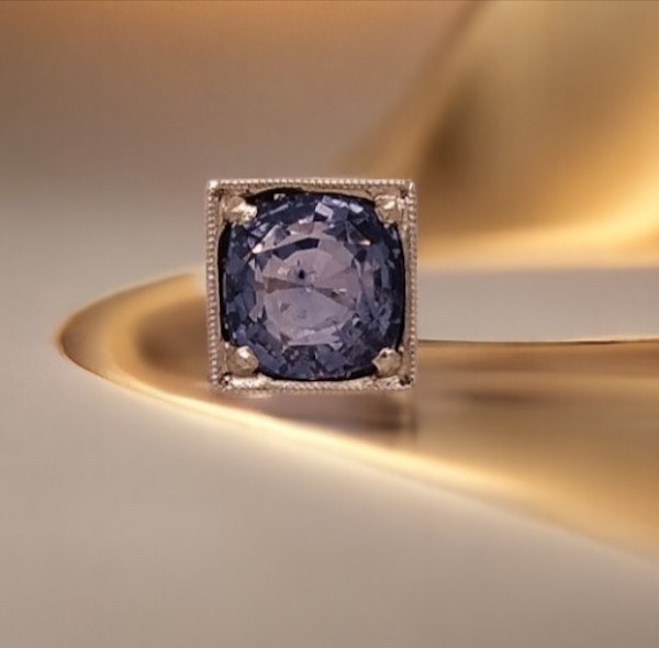 Art Deco Egyptian Revival Sapphire Ring. - image 2