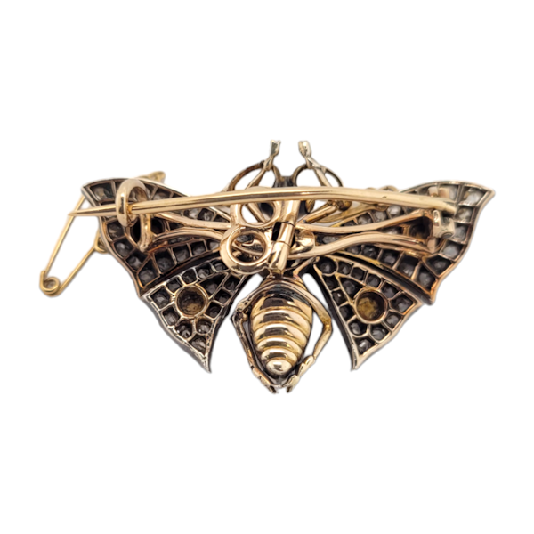 Antique diamond butterfly brooch SKU: 6999 DBGEMS - image 3