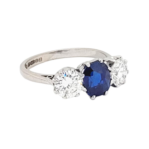 Natural sapphire and diamond engagement ring SKU: 7009 DBGEMS - image 5