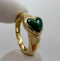 Vintage Van Cleef & Arpels Green Malachite Ring - image 3