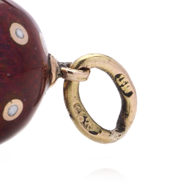 Faberge gold, diamond enamel, nephrite acorn pendant, workmaster Michael Perchin,circa 1900 - image 6