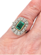 Art deci emerald and diamond engagement ring SKU: 7026 DBGEMS - image 2