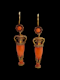 Archaeological revival coral and gold amphora earrings SKU: 7040 DBGEMS - image 2