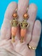 Archaeological revival coral and gold amphora earrings SKU: 7040 DBGEMS - image 3