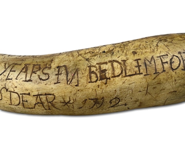 Cow’s horn engraved by a patient of Bedlem. English, circa 1712. - image 5
