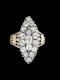Antique old mine cut diamond marquise cluster ring SKU: 7048 DBGEMS - image 3