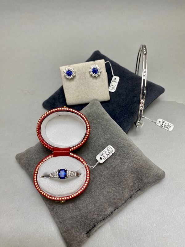 Sapphire Diamond Ring in Platinum date circa 1940, SHAPIRO & Co since1979 - image 6