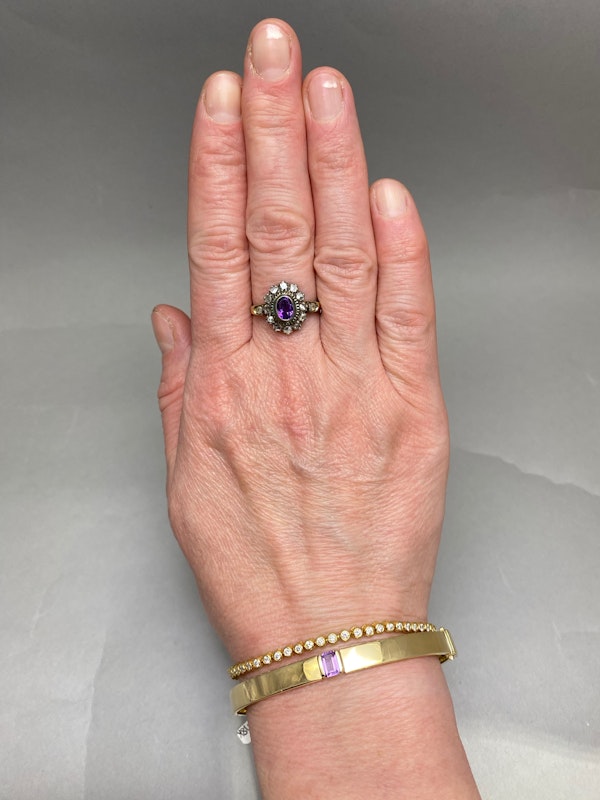 Amethyst Diamond Ring in 18ct Gold date circa 1880, Lilly's Attic since 2001 - image 2