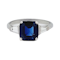 Art deco sapphire and diamond engagement ring SKU: 7067 DBGEMS - image 3
