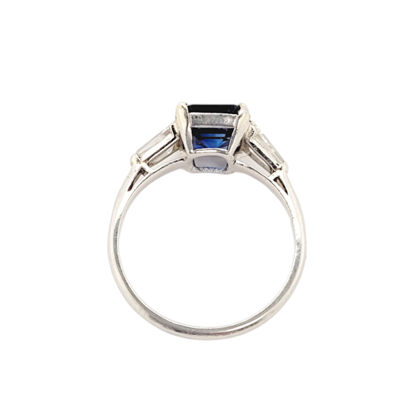 Art deco sapphire and diamond engagement ring SKU: 7067 DBGEMS - image 2