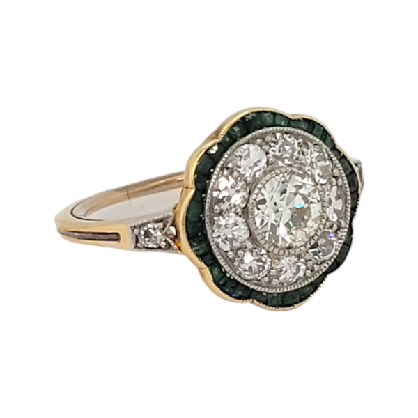 Edwardian emerald and diamond engagement ring SKU: 7068 DBGEMS - image 4
