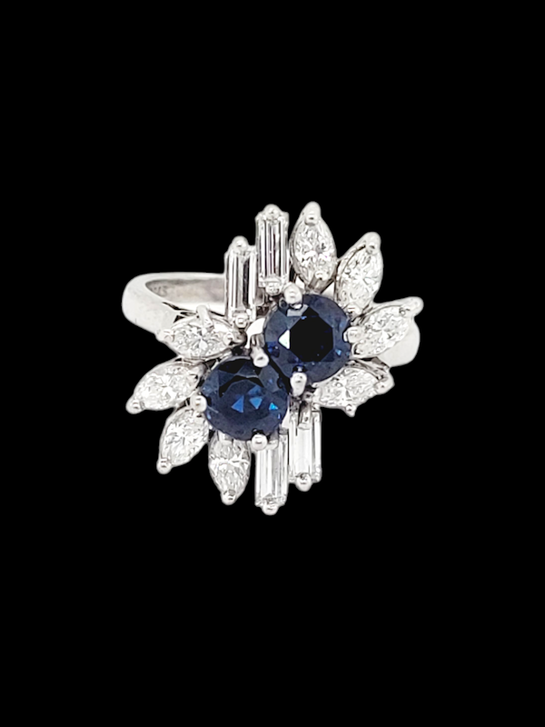 Sapphire and diamond engagement ring SKU: 7072 DBGEMS - image 4
