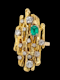 Cool organic 1970's emerald and diamond ring SKU: 7080 DBGEMS - image 4
