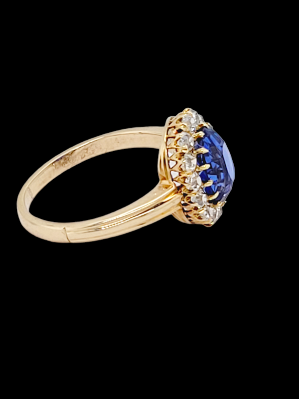 Gorgeous Ceylon sapphire and diamond engagement ring SKU: 7065 DBGEMS - image 2