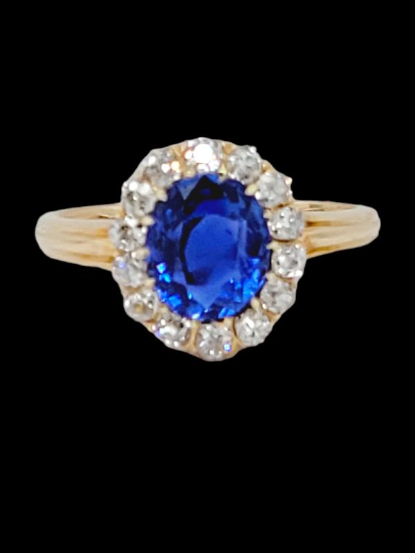 Gorgeous Ceylon sapphire and diamond engagement ring SKU: 7065 DBGEMS - image 4