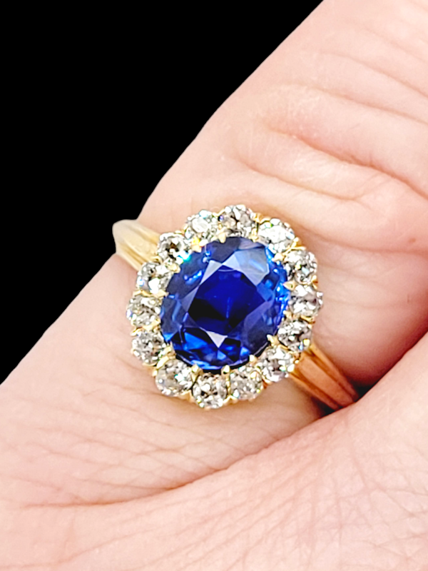 Gorgeous Ceylon sapphire and diamond engagement ring SKU: 7065 DBGEMS - image 3