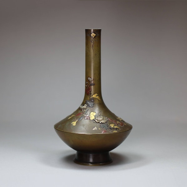 Japanese bronze vase, Meiji (1868-1912), by the Nogawa workshop - image 1