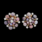 Chic coloured natural pearl and diamond snowflake earrings SKU: 7018 DBGEMS - image 1