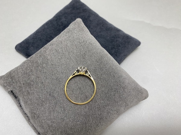 Single stone Diamond Ring in 18ct Yellow/White Gold dated London 1963, SHAPIRO & Co since1979 - image 6