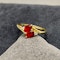 Fire Opal Diamond 9ct Gold Ring date circa 2010, Lilly's Attic since 2001 - image 6