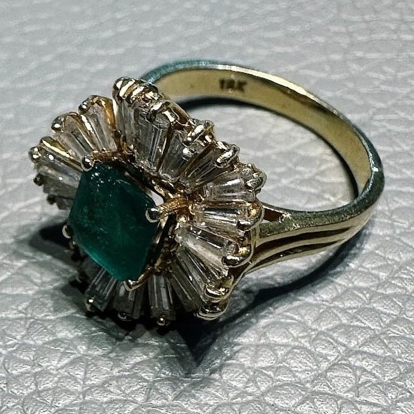 An Emerald & Diamond "Ballerina" ring - image 3