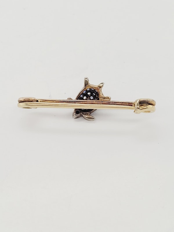 Antique sapphire and diamond Tutle pin SKU: 7093 DBGEMS - image 4