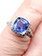 Gem Cornflower Ceylon sapphire and diamond antique engagement ring SKU: 7096 DBGEMS - image 1