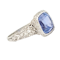 Gem Cornflower Ceylon sapphire and diamond antique engagement ring SKU: 7096 DBGEMS - image 3