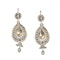 Diamond and Silver Upon Gold Antique Style Drop Earrings, 10.38ct - image 4