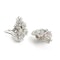 Modern Vintage Style Diamond And Platinum Floral Clip Earrings, 4.12 Carats - image 3