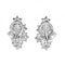 Modern Vintage Style Diamond And Platinum Floral Clip Earrings, 4.12 Carats - image 4