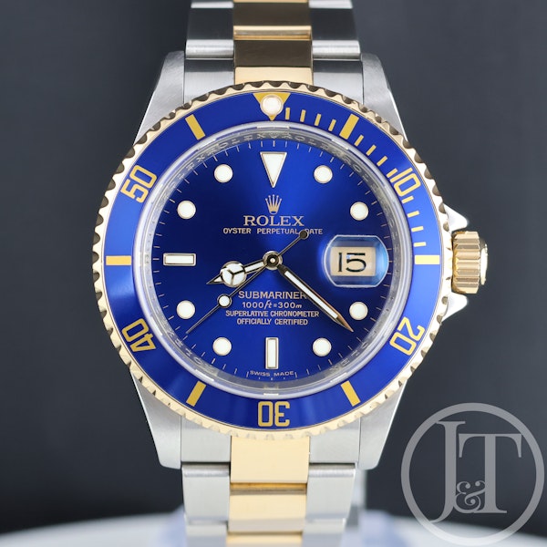Rolex Submariner Date 16613 Blue 2008 Rehaut Oyster Pre Owned - image 1