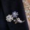 Vintage Oscar Heyman Sapphire, Diamond And Platinum Flower Brooch, Circa 1964 - image 2