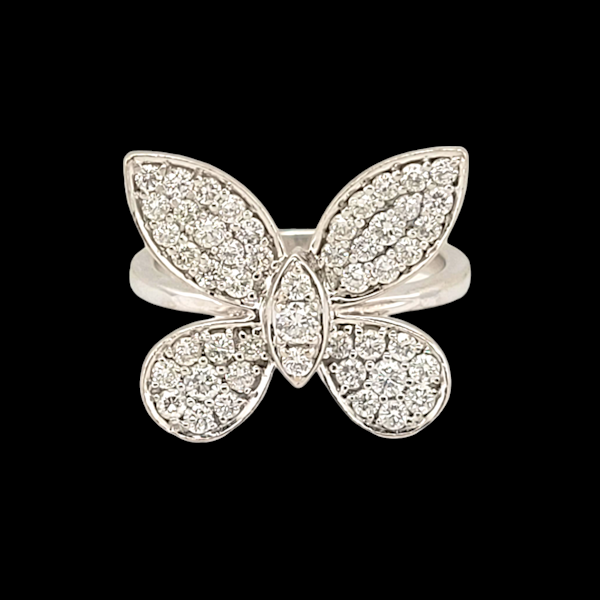 Vintage diamond butterfly ring SKU: 7100 1950 - image 1