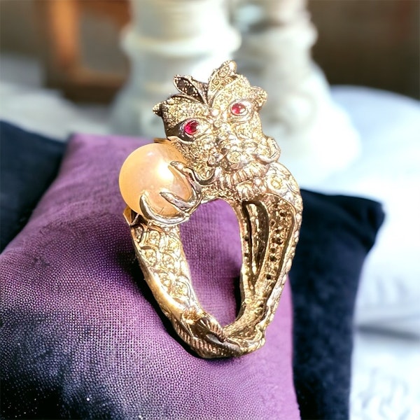 Fancy Dragon Diamond Ring - image 3