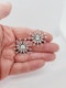 Pair of chunky old mine cut diamond earrings SKU: 7113 DBGEMS - image 2