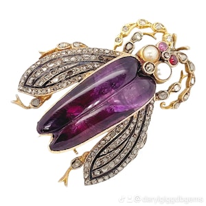 Rare and unique ugly bug brooch SKU: 7112 DBGEMS