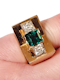 Fine 1940's emerald and diamond tank ring SKU: 7107 DBGEMS - image 2