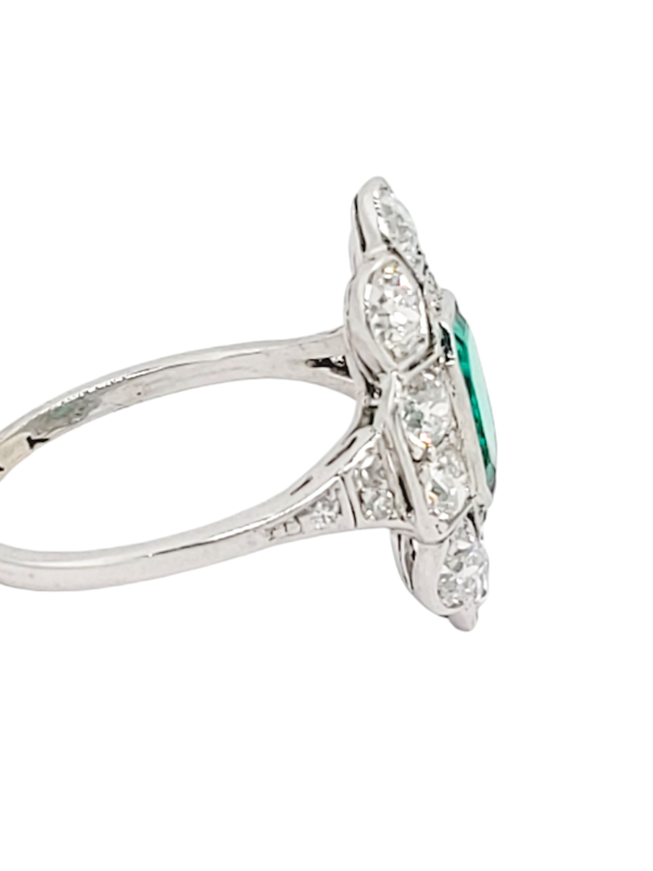Fabulous emerald and diamond art deco ring SKU: 7105 DBGEMS - image 4