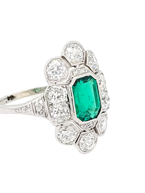 Fabulous emerald and diamond art deco ring SKU: 7105 DBGEMS - image 5