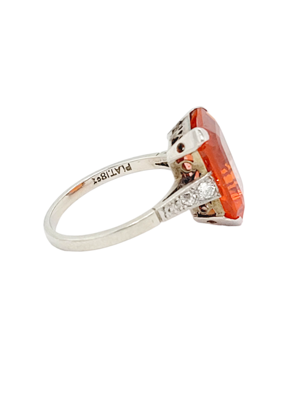Art deco fire opal and diamond ring SKU: 7103 DBGEMS - image 4