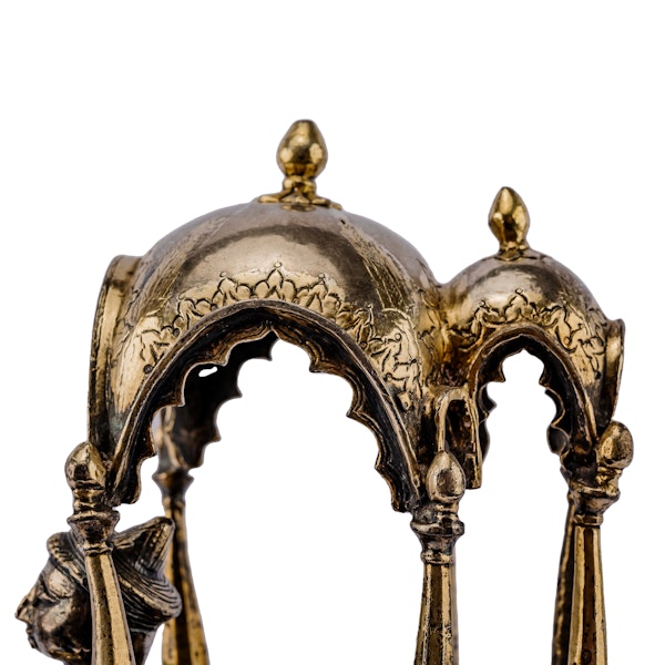 A fine and rare early 19th century Indian silver and parcel gilt elephant toy. - image 5