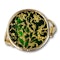 Gold ring set with a Thewa green glass plaque. English and Indian, 19th century. - image 1