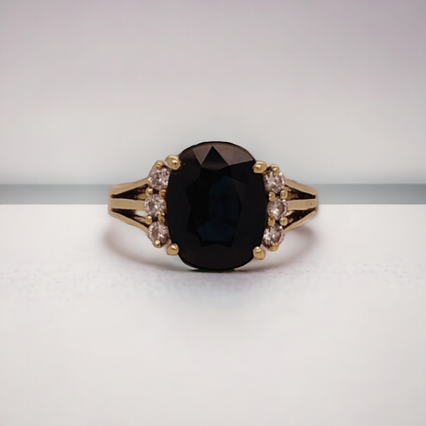 Vintage Sapphire and Diamond Ring. - image 1