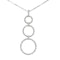 18K White Gold 3 Hoops Diamond Necklace - image 1