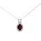 White Gold Amethyst Necklace - image 1