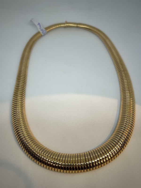 Lovely antique tubogas 18ct gold necklace at Deco&Vintage Ltd - image 3