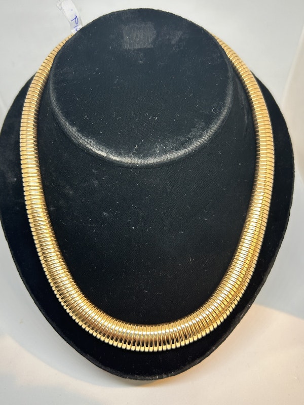 Lovely antique tubogas 18ct gold necklace at Deco&Vintage Ltd - image 2