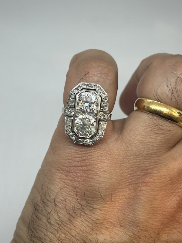 Beautiful Art Deco French diamond platinum ring at Deco&Vintage Ltd - image 6