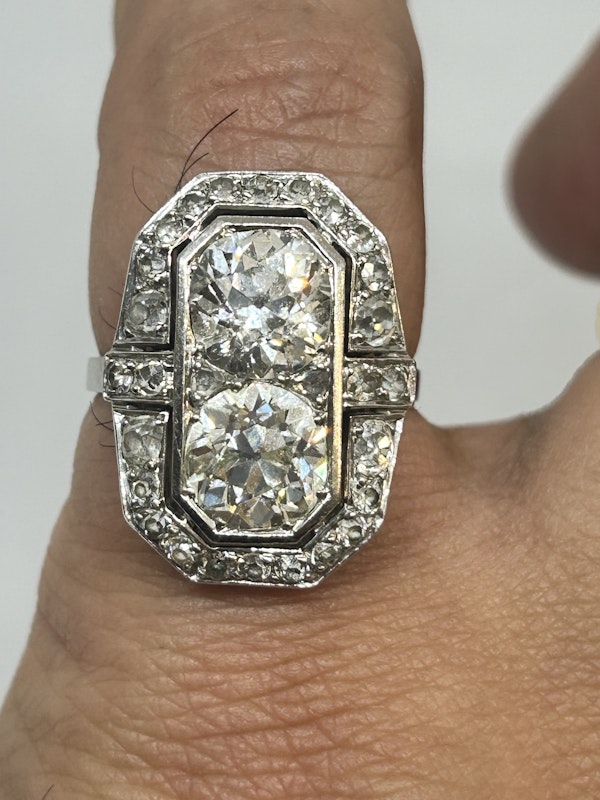 Beautiful Art Deco French diamond platinum ring at Deco&Vintage Ltd - image 5